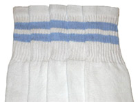 Baby Blue striped tube socks