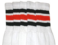 Black & Orange striped tube socks