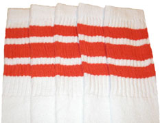 Orange striped tube socks